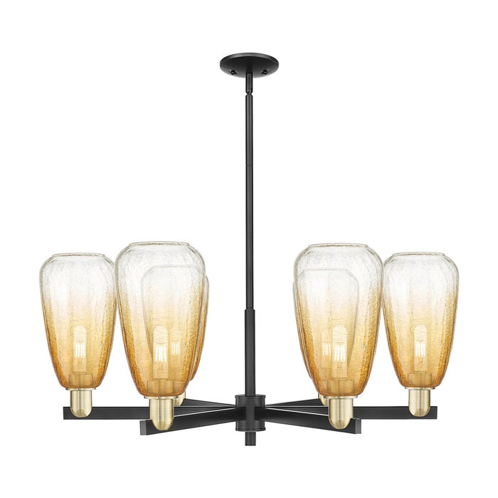 Innovations BH Almond 6Lt 24" Stem Chandelier, BKS/AM - 716-6CR-BAB-G480-6AM