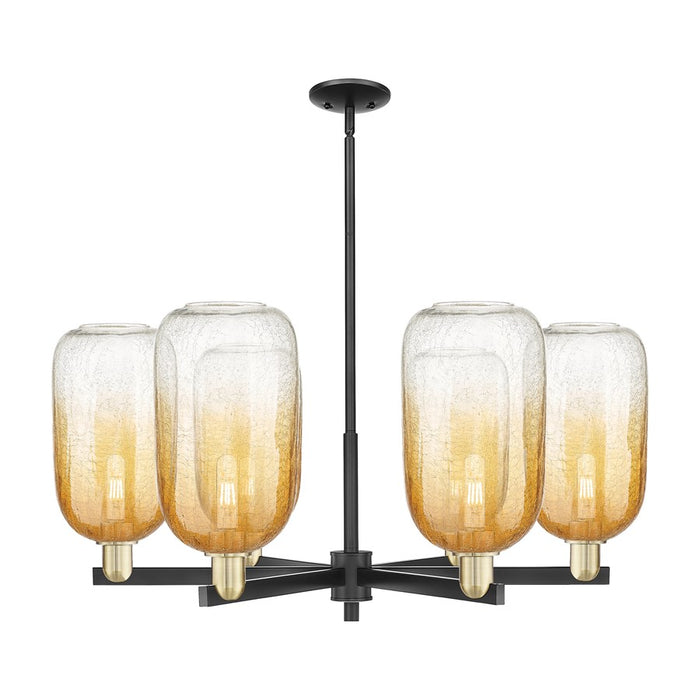 Innovations BH Cloche 6Lt 24" Stem Chandelier, BKS/AM - 716-6CR-BAB-G482-7AM