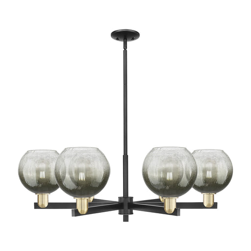 Innovations Brookhaven Globe 38in 6-Light Chandelier | Industrial Black Antique Brass and Slate Glass | Dining Room & Living | Model 716-6CR-BAB-G483-8SL