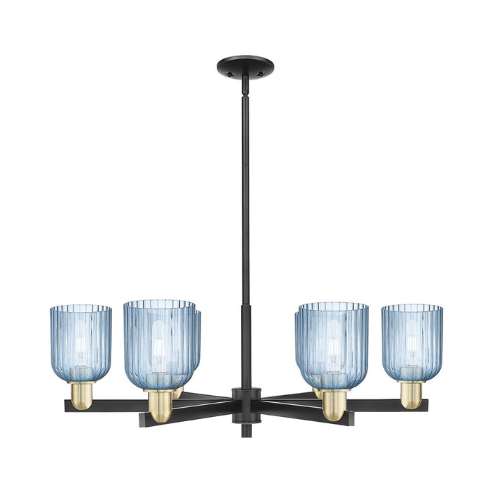 Innovations Bridal Veil 6Lt 35" Stem Chandelier, BKBS/BL - 716-6CR-BAB-G559-5BL