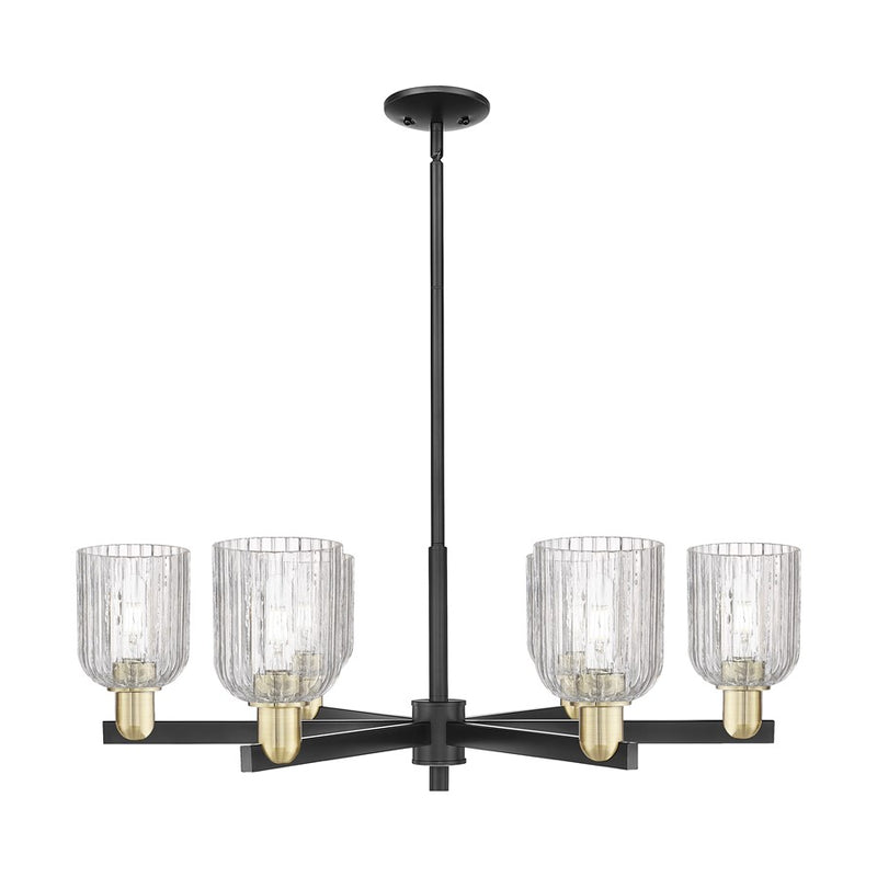 Innovations Bridal Veil 6Lt 35" Stem Chandelier, BKBS/CL - 716-6CR-BAB-G559-5CL
