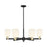 Innovations Bridal Veil 6Lt 35" Stem Chandelier, BKS/GW - 716-6CR-BAB-G559-5GWH