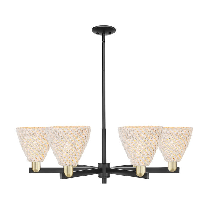 Innovations NB Dome 6Lt 24" Chandelier, BKS/NF - 716-6CR-BAB-NBD-75-NAT