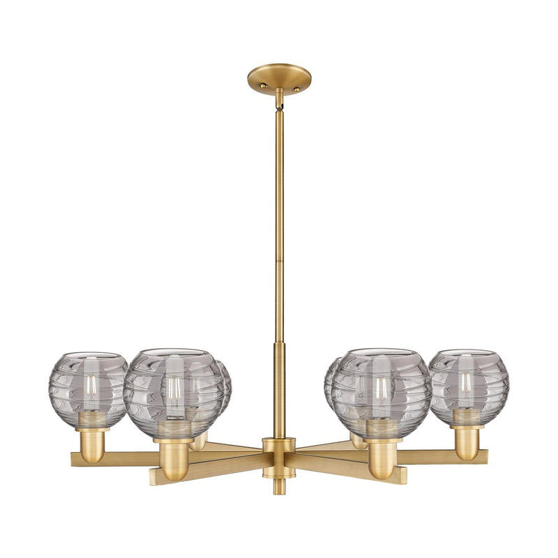 Innovations ADS 6Lt 24" Stem Chandelier, BB/SM - 716-6CR-BB-G1213-6SM
