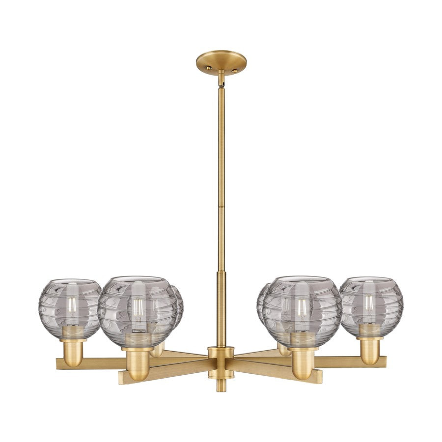 Innovations ADS 6Lt 24" Stem Chandelier, BB/SM - 716-6CR-BB-G1213-6SM