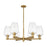 Innovations Preston 6Lt 24" Flute Stem Chandelier, BB/CL - 716-6CR-BB-G457-6CL