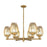 Innovations Preston 6Lt 24" Flute Stem Chandelier, BB/MC - 716-6CR-BB-G457-6ME