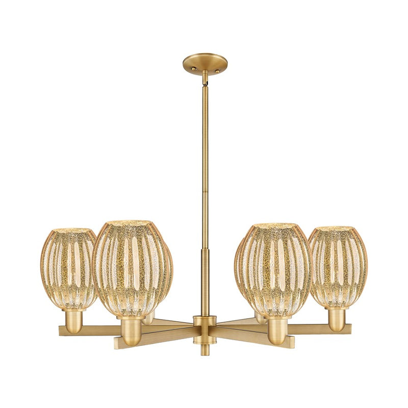 Innovations Preston 6Lt 24" Bell Stem Chandelier, BB/MC - 716-6CR-BB-G459-6ME