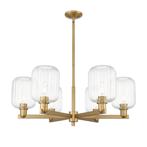 Innovations Preston 6Lt 24" Jar Stem Chandelier, BB/Clear - 716-6CR-BB-G460-7CL