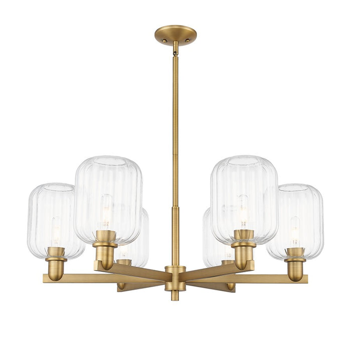 Innovations Preston 6Lt 24" Jar Stem Chandelier, BB/Clear - 716-6CR-BB-G460-7CL