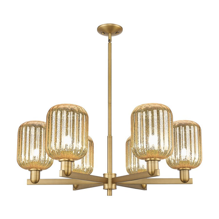 Innovations Preston 6Lt 24" Jar Stem Chandelier, BB/MC - 716-6CR-BB-G460-7ME