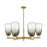 Innovations BH Almond 6Lt 24" Stem Chandelier, BB/SL - 716-6CR-BB-G480-6SL