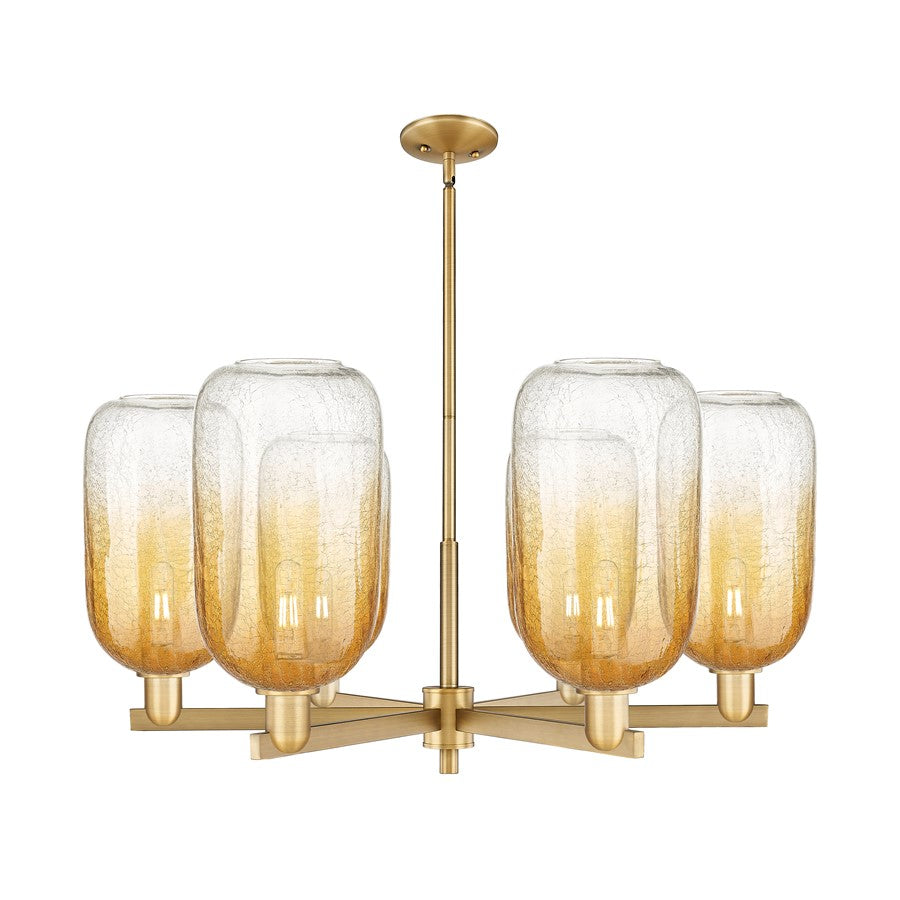 Innovations BH Cloche 6Lt 24" Stem Chandelier, BB/AM - 716-6CR-BB-G482-7AM