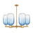 Innovations BH Cloche 6Lt 24" Stem Chandelier, BB/SB - 716-6CR-BB-G482-7SB