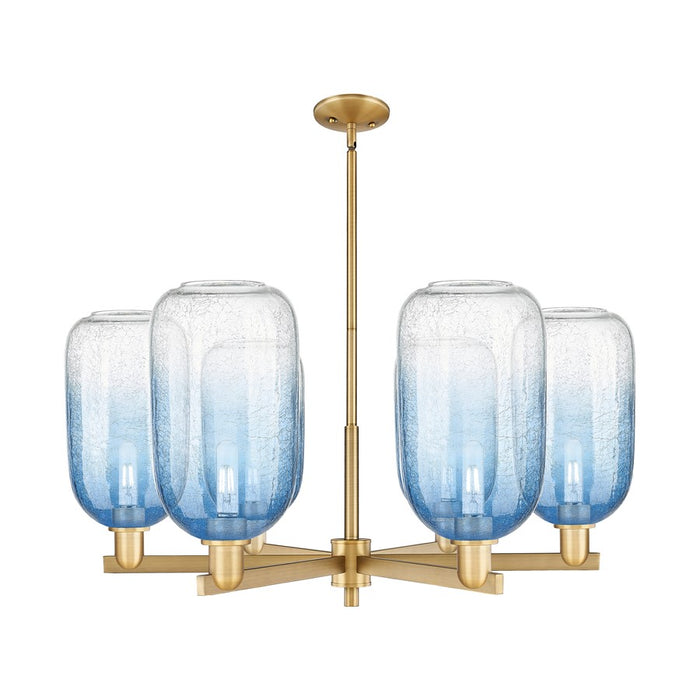 Innovations BH Cloche 6Lt 24" Stem Chandelier, BB/SB - 716-6CR-BB-G482-7SB