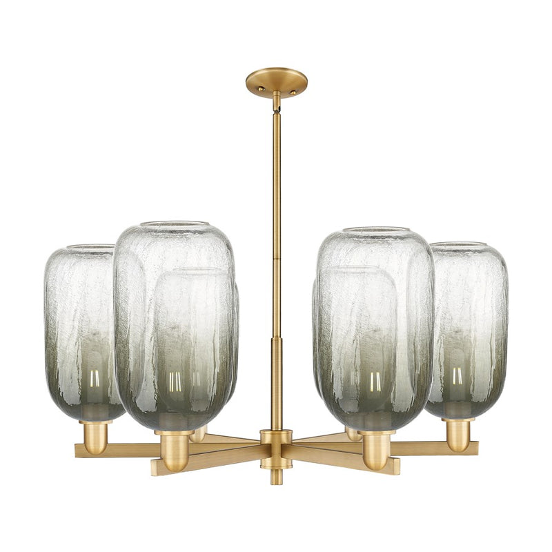 Innovations BH Cloche 6Lt 24" Stem Chandelier, BB/SL - 716-6CR-BB-G482-7SL