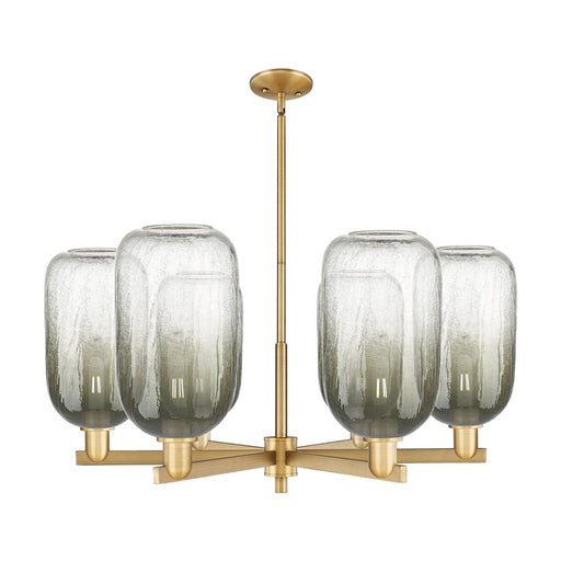 Innovations BH Cloche 6Lt 24" Stem Chandelier, BB/SL - 716-6CR-BB-G482-7SL
