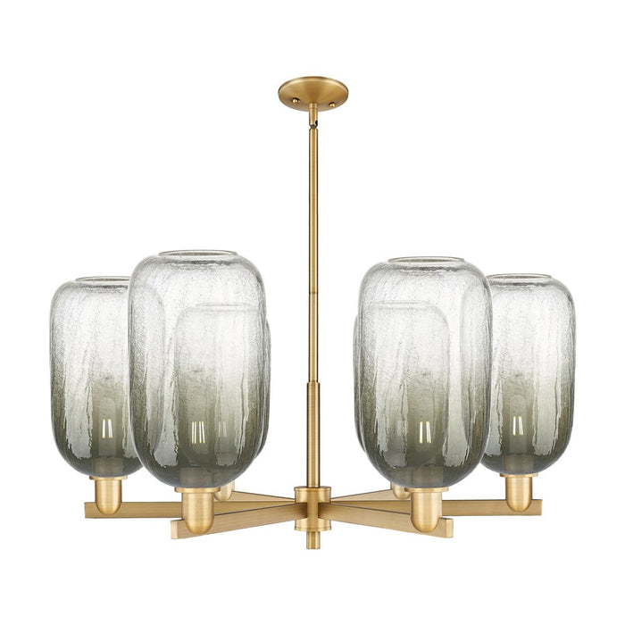 Innovations BH Cloche 6Lt 24" Stem Chandelier, BB/SL - 716-6CR-BB-G482-7SL