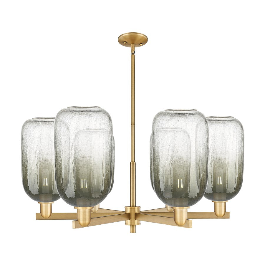 Innovations BH Cloche 6Lt 24" Stem Chandelier, BB/SL - 716-6CR-BB-G482-7SL