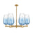 Innovations BH Flute 6Lt 24" Stem Chandelier, BB/SB - 716-6CR-BB-G484-7SB