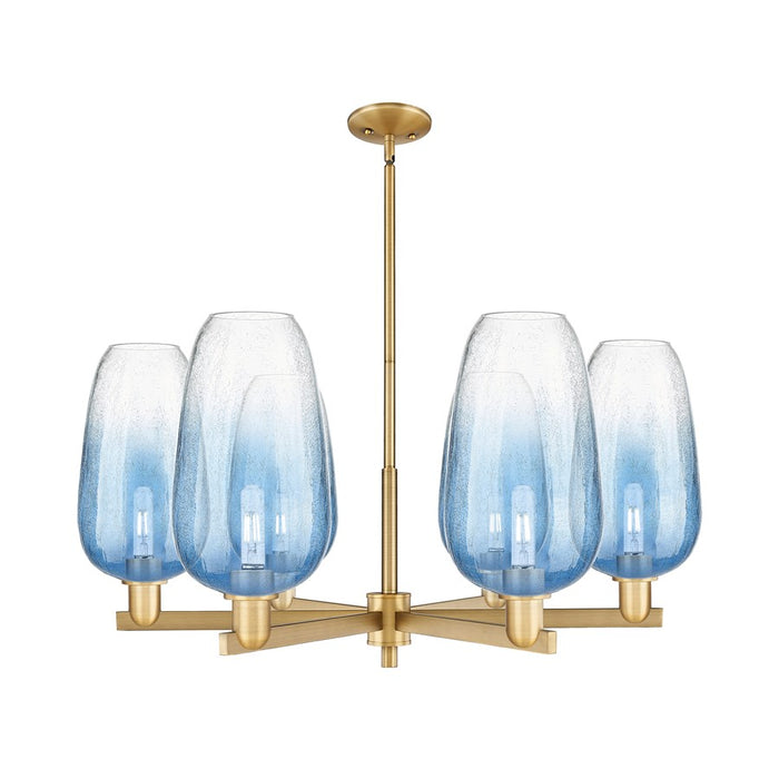 Innovations BH Flute 6Lt 24" Stem Chandelier, BB/SB - 716-6CR-BB-G484-7SB