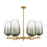 Innovations BH Flute 6Lt 24" Stem Chandelier, BB/SL - 716-6CR-BB-G484-7SL