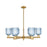 Innovations Bridal Veil 6Lt 35" Stem Chandelier, BB/Blue - 716-6CR-BB-G559-5BL