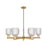 Innovations Bridal Veil 6Lt 35" Stem Chandelier, BB/Clear - 716-6CR-BB-G559-5CL