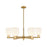 Innovations Bridal Veil 6Lt 35" Stem Chandelier, BB/GW - 716-6CR-BB-G559-5GWH