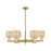 Innovations Bridal Veil 6Lt 35" Stem Chandelier, BB/MC - 716-6CR-BB-G559-5ME