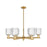 Innovations Bridal Veil 6Lt 35" Stem Chandelier, BB/Seed - 716-6CR-BB-G559-5SDY