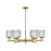 Innovations Bridal Veil 6Lt 35" Stem Chandelier, BB/Smoke - 716-6CR-BB-G559-5SM