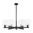 Innovations Preston 6Lt 24" Globe Stem Chandelier, BK/CL - 716-6CR-BK-G458-7CL