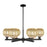 Innovations Preston 6Lt 24" Globe Stem Chandelier, BK/MC - 716-6CR-BK-G458-7ME