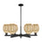 Innovations Preston 6Lt 24" Bell Stem Chandelier, BK/MC - 716-6CR-BK-G459-6ME