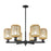 Innovations Preston 6Lt 24" Jar Stem Chandelier, BK/MC - 716-6CR-BK-G460-7ME