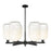 Innovations BH Cloche 6Lt 24" Stem Chandelier, BK/OP - 716-6CR-BK-G482-7OP