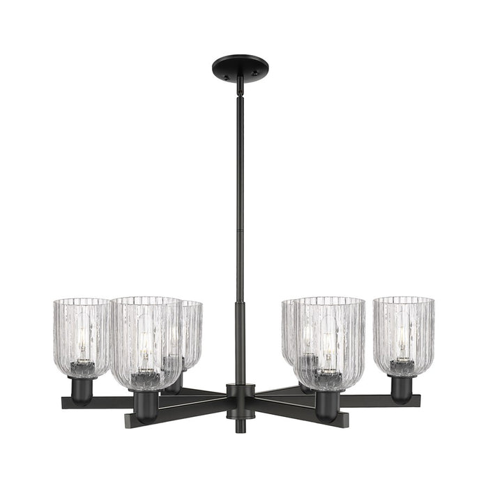 Innovations Bridal Veil 6Lt 35" Stem Chandelier, BK/Clear - 716-6CR-BK-G559-5CL