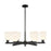 Innovations Bridal Veil 6Lt 35" Stem Chandelier, BK/GW - 716-6CR-BK-G559-5GWH