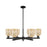 Innovations Bridal Veil 6Lt 35" Stem Chandelier, BK/MC - 716-6CR-BK-G559-5ME