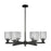 Innovations Bridal Veil 6Lt 35" Stem Chandelier, BK/SM - 716-6CR-BK-G559-5SM