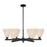 Innovations NB Dome 6Lt 24" Chandelier, BK/NF - 716-6CR-BK-NBD-75-NAT