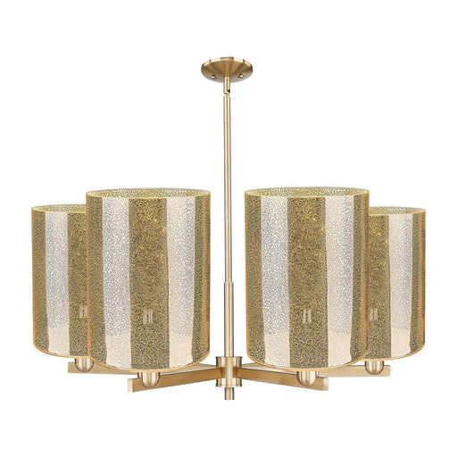 Innovations Cobbleskill 39in 6-Light Chandelier | Industrial Champagne Bronze Steel and Mercury Glass | Dining Room & Living | Model 716-6CR-CB-G116-L