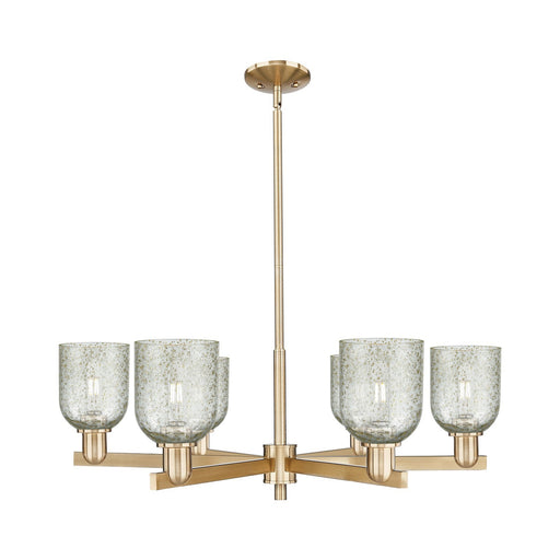 Innovations Caledonia 35in 6-Light Chandelier | Industrial Champagne Bronze Steel and Mica Glass | Kitchen Island & Dining Room | Model 716-6CR-CB-G259