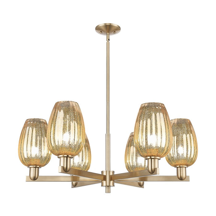 Innovations Preston 6Lt 24" Flute Stem Chandelier, CBZ/MC - 716-6CR-CB-G457-6ME