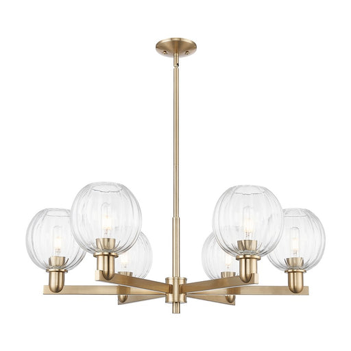 Innovations Preston 6Lt 24" Globe Stem Chandelier, CBZ/CL - 716-6CR-CB-G458-7CL