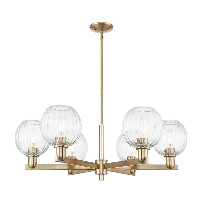 Innovations Preston 6Lt 24" Globe Stem Chandelier, CBZ/CL - 716-6CR-CB-G458-7CL