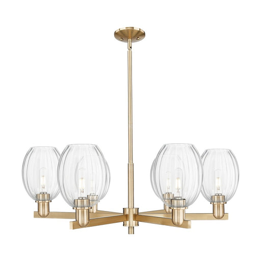 Innovations Preston 6Lt 24" Bell Stem Chandelier, CBZ/CL - 716-6CR-CB-G459-6CL