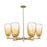 Innovations BH Almond 6Lt 24" Stem Chandelier, CBZ/AM - 716-6CR-CB-G480-6AM