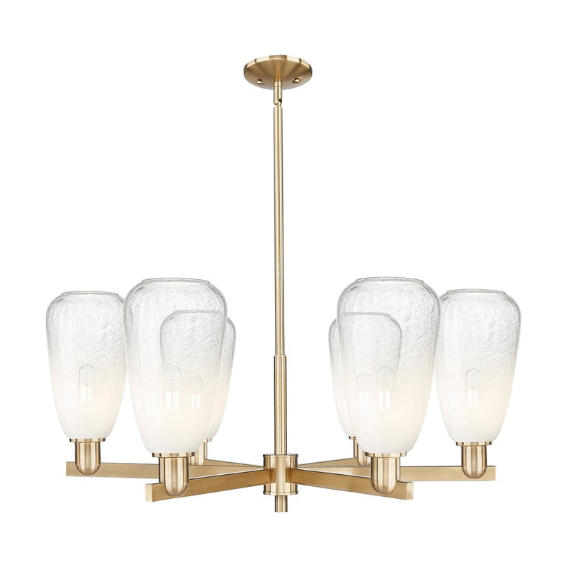 Innovations BH Almond 6Lt 24" Stem Chandelier, CBZ/OP - 716-6CR-CB-G480-6OP
